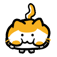 Cat Look Up Sticker by Poku Meow