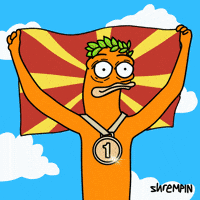 Gold Medal Flag GIF by shremps