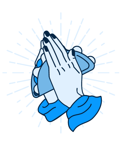 Pray Praying Hands Sticker by NJI Media