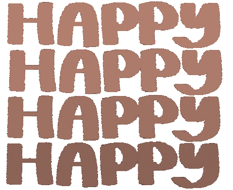 Happy Happy Happy Peach Sticker