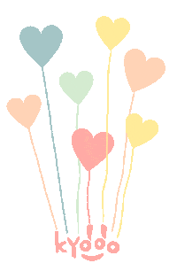 kyddo_official kids hearts shoponline baloons Sticker