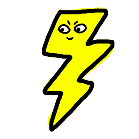 lightning bolt attack Sticker by Sketchbrooke