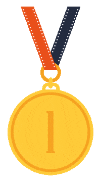 Gold Winner Sticker by Irene Schouten