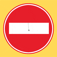 No Entry Pop GIF by Guy Trefler