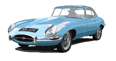 carartbyemily giphyupload car jaguar jag Sticker