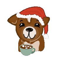 Dog Christmas Sticker