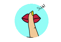 Shusarts lips finger sound quiet Sticker