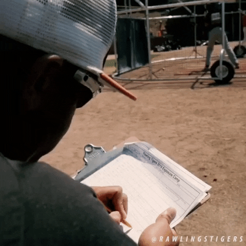 rawlingstigers baseball mlb coach writing GIF