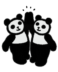 Panda Good Job Sticker by Monster Arhar