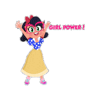 Excited Snow White Sticker by Cool School