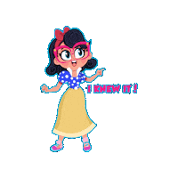 Snow White Pointing Sticker by Cool School