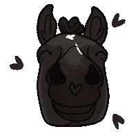 Black Horse Love Sticker