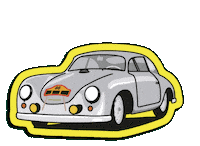 Vintage Driving Sticker by Porsche Museum