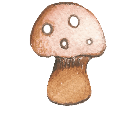 creartraffy giphygifmaker autumn mushroom watercolour Sticker