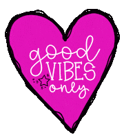 Good Vibes Heart Sticker by Poptimism Art and Lettering