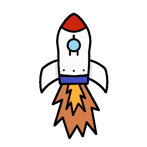 Space Rocket Sticker