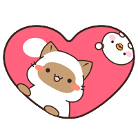 Happy Heart Sticker by catgrass
