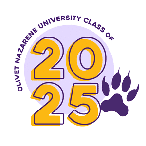 OlivetNazareneUniversity gold purple university tiger Sticker