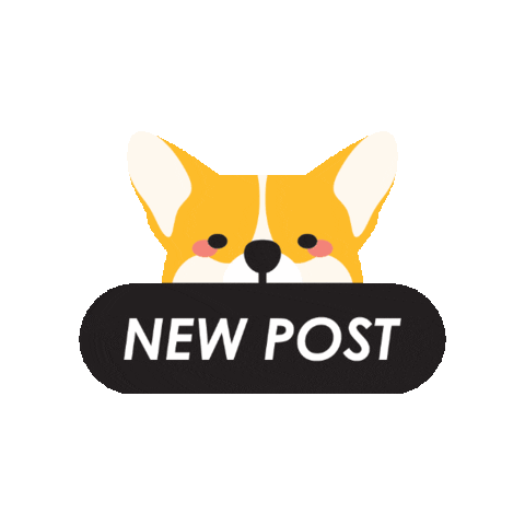 New Post Corgi Sticker