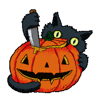 Jack O Lantern Halloween Sticker by William Robin Conway