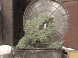 oscar the grouch snow GIF
