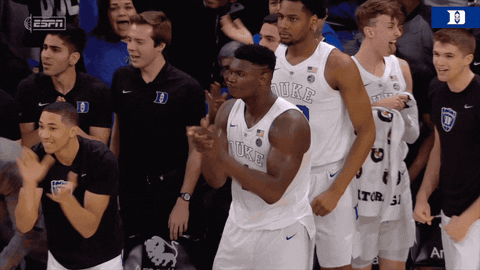 zion williamson clap GIF by Duke Men's Basketball