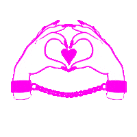heart cuffs Sticker by ALIEN.M00D