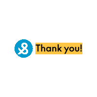 Thanks Thank You Sticker by kasparund