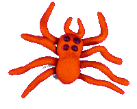 Spider Claymation Sticker by erma fiend