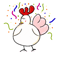 Chickens_gang happy fun cool birthday Sticker