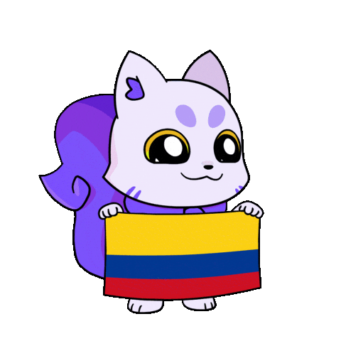 Coffee Flag Sticker by Lucky Kat Studios
