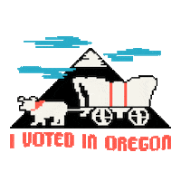 voting oregon trail Sticker by Roundhouse