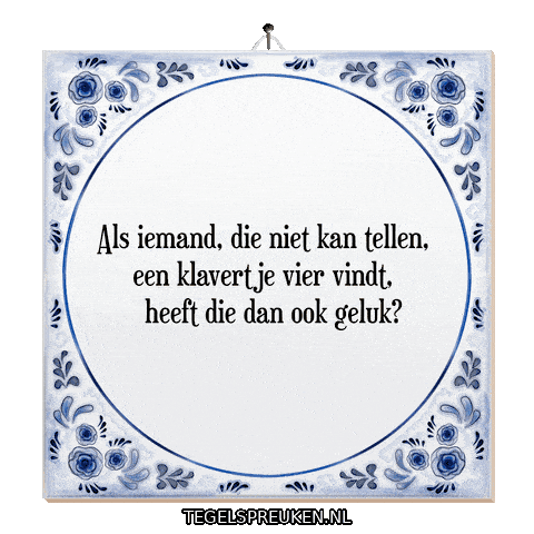 Geluk Dromen Sticker by Tegelspreuken.nl