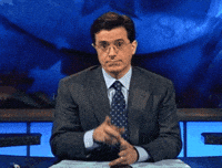 Be Quiet Stephen Colbert GIF