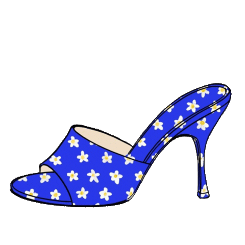 larroude giphyupload drawing floral shoe Sticker