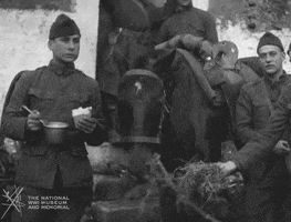NationalWWIMuseum coffee black and white military horses GIF