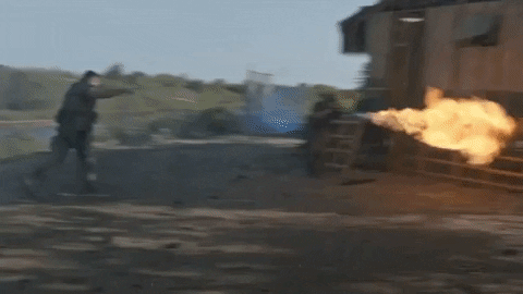 3dG2 giphyupload flamethrower quarry throwflame GIF