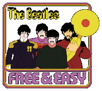 The Beatles Sun Sticker by Free & Easy