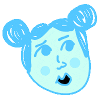 Blue Girl Smurf Sticker