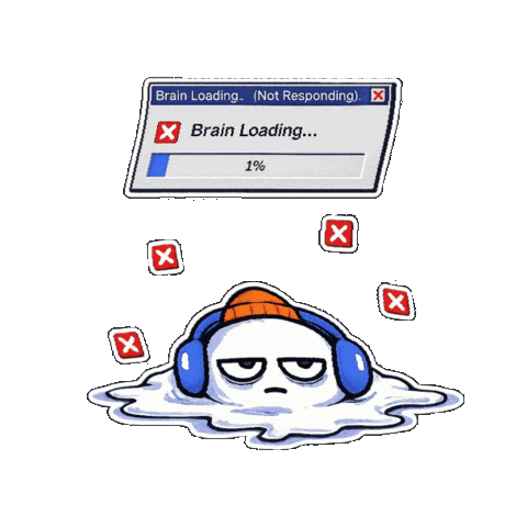 Tired Glitch Sticker