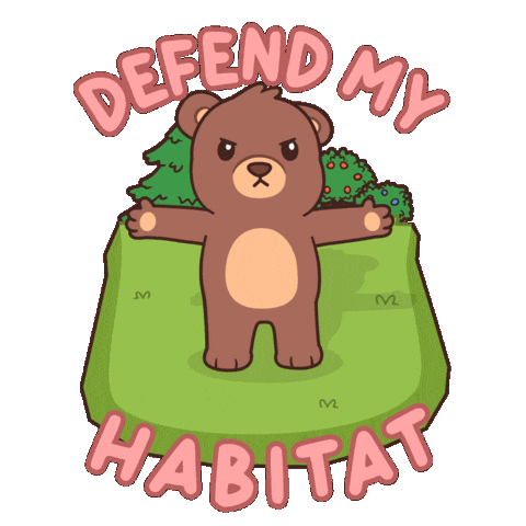 Teddy Bear Trash Sticker by BEARISH