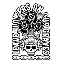 Flowers Skull Sticker by Storm Before The Calm Clothing