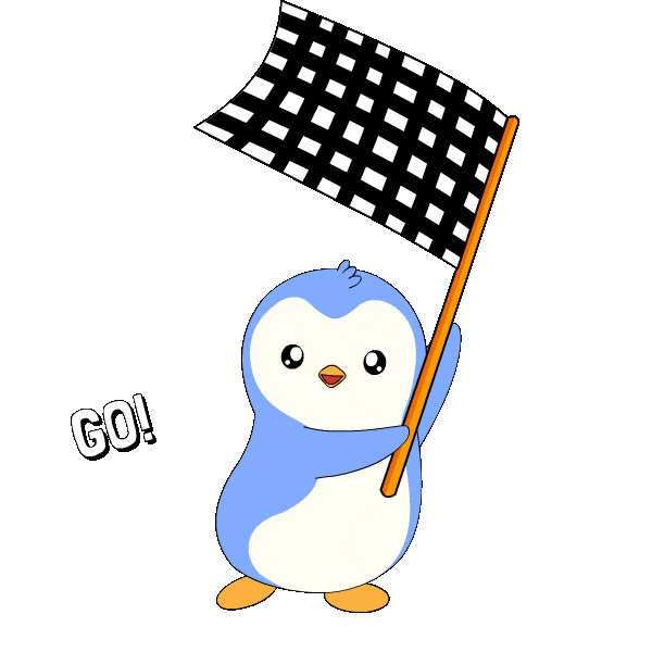 Lets Go Sticker by Pudgy Penguins