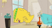 dino scratching GIF by NETFLIX