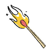 Fire Burn Sticker