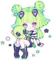 Space Babe Alien Gang Sticker