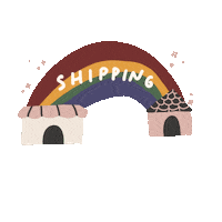 Confetears rainbow retro thank you business Sticker