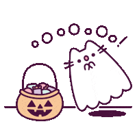 Halloween Ghost Sticker by Pusheen