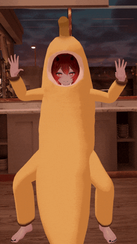 ZakkieVR giphyupload giphycreatortest banana wiggle GIF