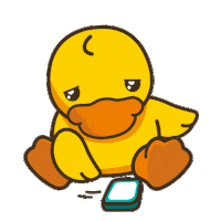 sad phone Sticker by B.Duck